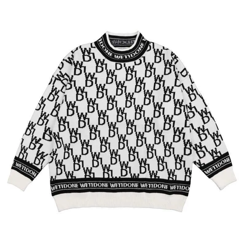 Heren Sweaters Welldone Mode Jacquard Losse Trui Weldon Geborduurde Heren en Dames 145