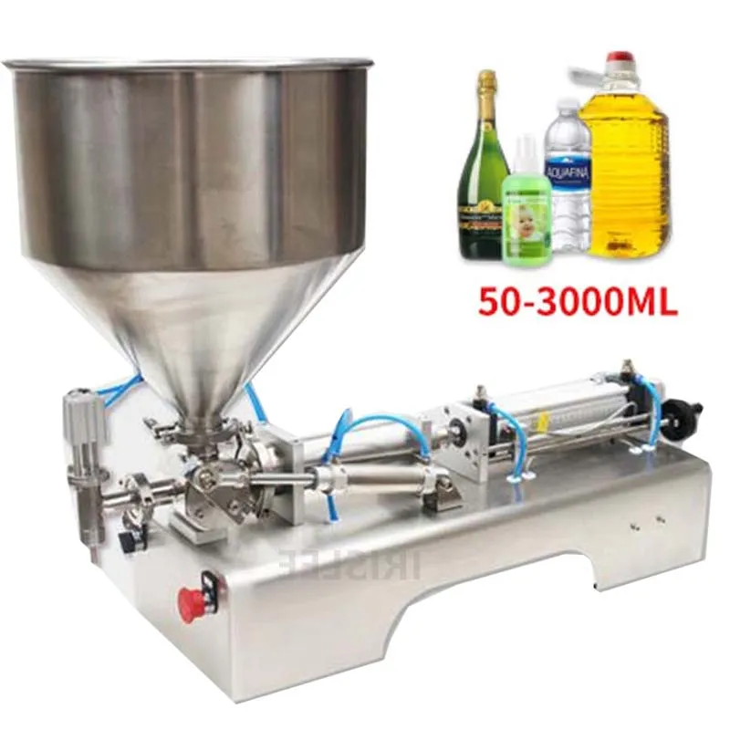 50-3000 mlPneumatische Kolben-Flüssigkeitsfüller-Shampoo-Gel-Wasser-Wein-Milch-Saft-Essig-Kaffee-Öl-Getränk-Reinigungsmittel-Füllmaschine