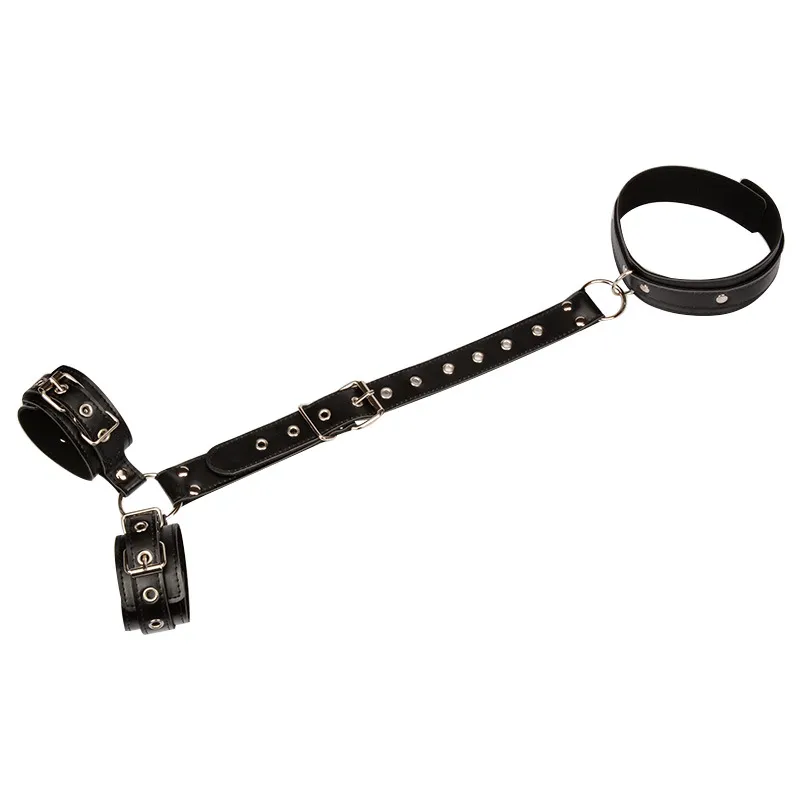 Handschellen aus Leder für Damen, Halsband, Handschlaufe, Fetisch, Bondage, Erotikspielzeug, BDSM, Fesseln, Sexspielzeug für Paare_voghion.com