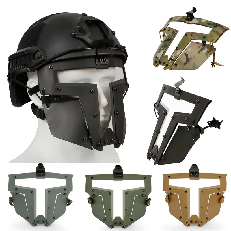 Tactical Fast Helmhalterung PC-Maske Outdoor Paintball Schießen Gesichtsschutzausrüstung NO03-310