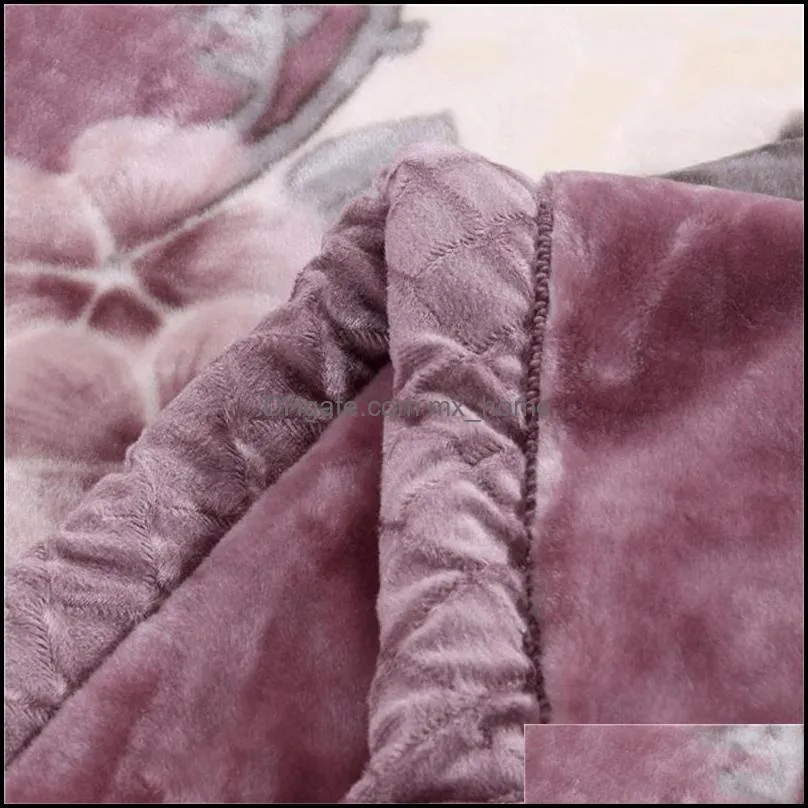 Super Soft Winter Quilt Blanket For Bed Printed Mink Throw Twin Full Queen Size Single Double Bed Fluffy Warm Fat Thick Blankets