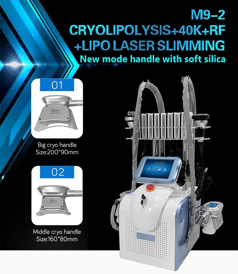 Rentable de la cryolipolyse à membrane anti-graisse amincissante Machine de beauté Cryo gère l'équipement de tampons Lipo laser de lipolyse