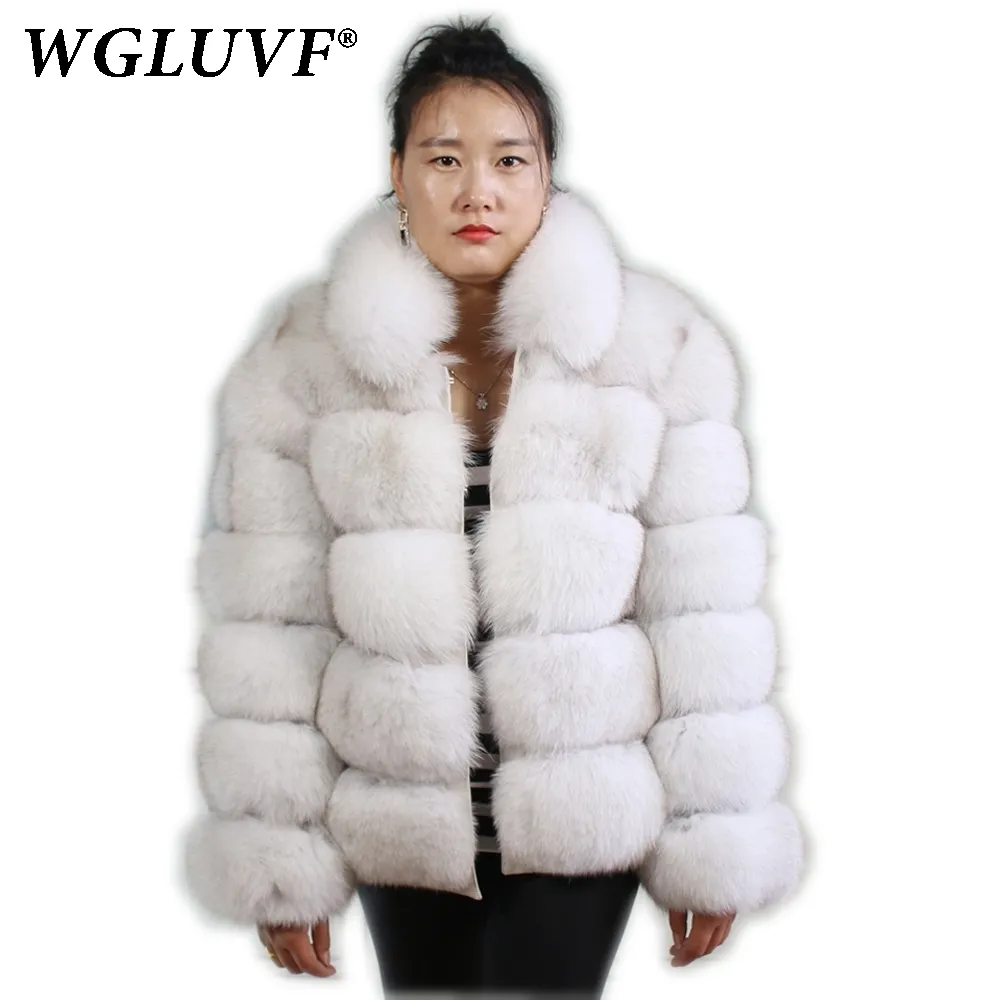 Leather women's jacket 100% natural real fur fox coat quality fox full leather jacket stand collar women's clothing LJ201201