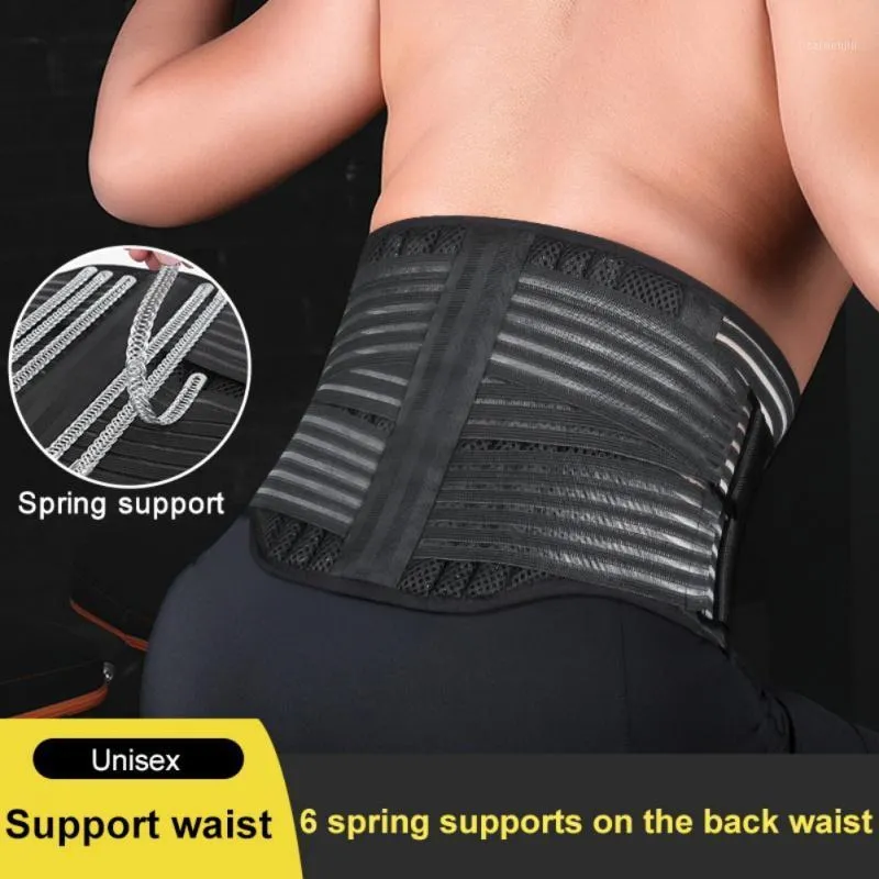 Sport fitness taille dos ceintures de soutien sueur ceinture formateur tondeuse musculation abdominale sport sécurité soulagement de la douleur1
