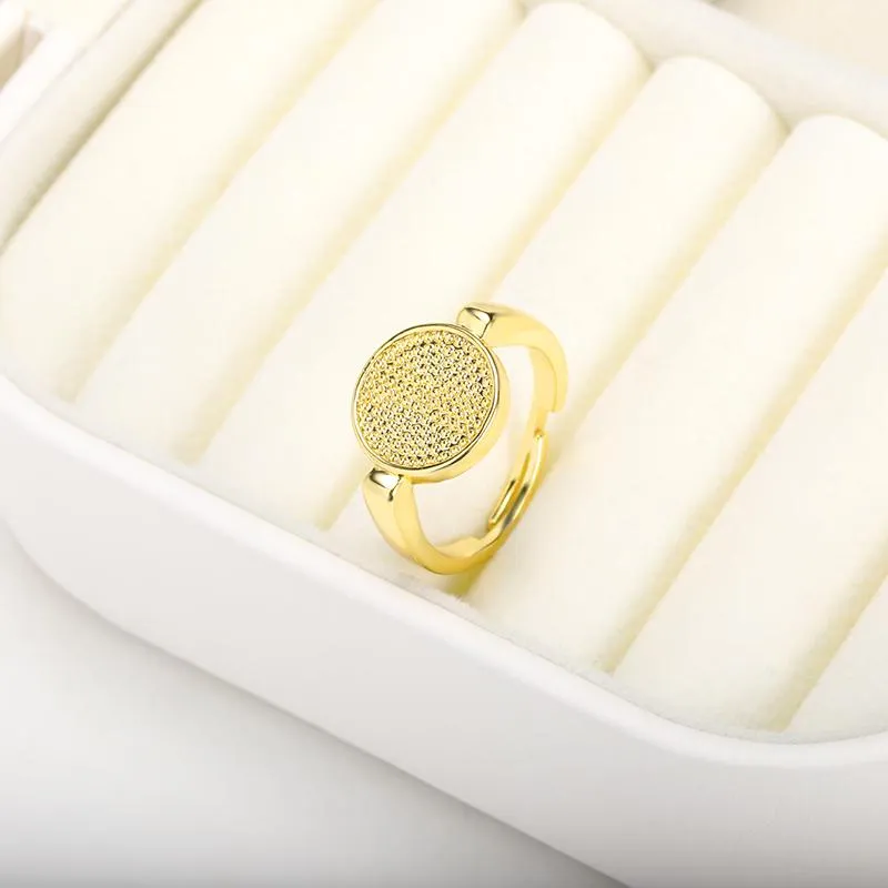 Klaster pierścienie Złoto Okrągły Kinckle Dla Kobiet Ze Stali Nierdzewnej Minimalistyczny Dots Ring Otwarte Regulowane Proste Palec Biżuteria Prezenty