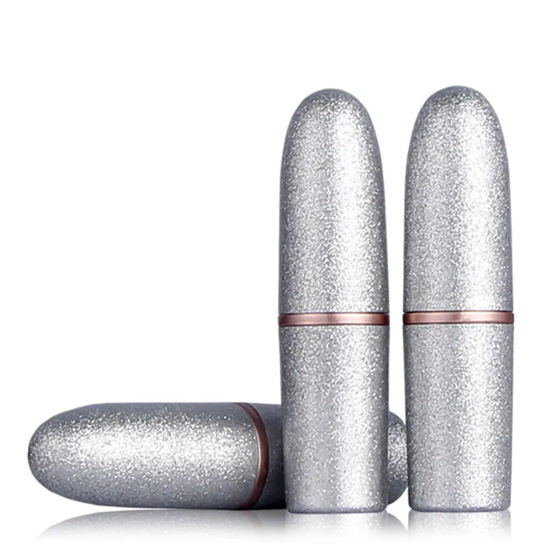 200 Portable Silver Bullet Lipstick Tubes 12.1mm Plastic Bottles For