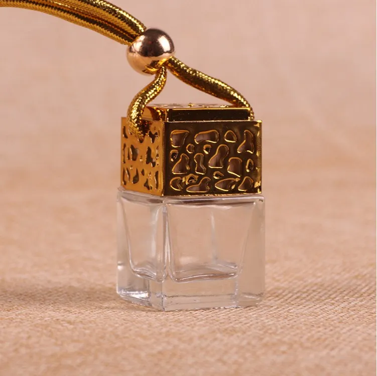 こだわりの日本製 6mlの正方形の香水ガラスの瓶の高級ホーム車のぶら下がっている芳香剤の香りの香りの空のエッセンシャルオイルの詰め替え可能なボトル0pcs 早期割引送料無料 Parkdance Co Uk
