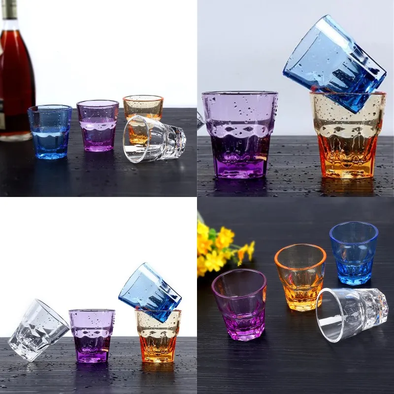 Şeffaf Sekizgen Bardaklar Geometri Su Kupa Akrilik PC Bira Tumbler Mutfak Yemek Drinkware Popüler 4xw UU