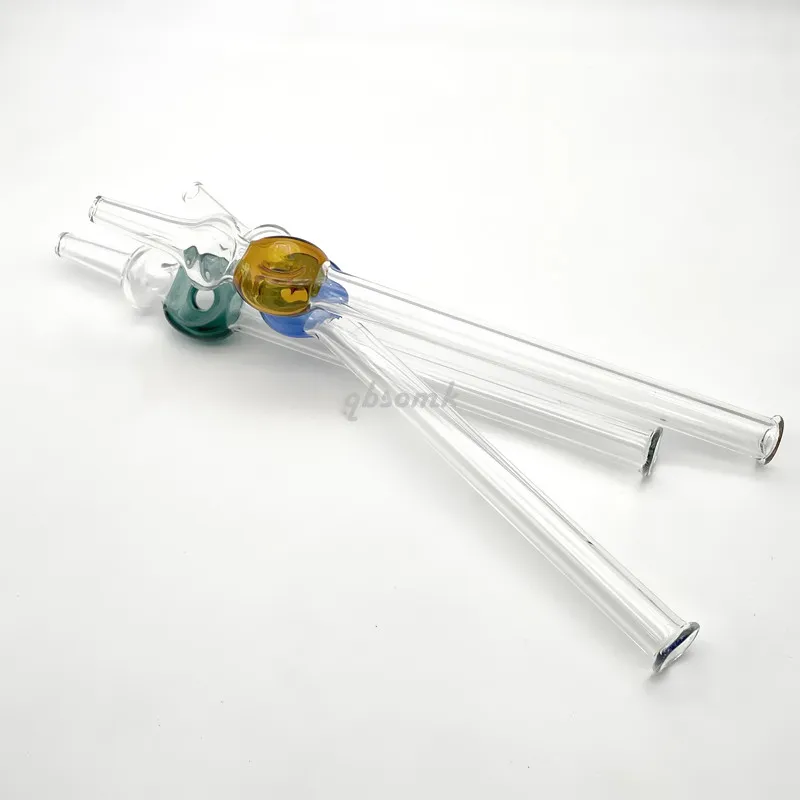 QBsomk Wax Pyrex Glass Oil Burner Pipes Filter Clear Glass Oil Burner Rolling Paper Hand Pipes Glass Pipe Oil Nail Pipe