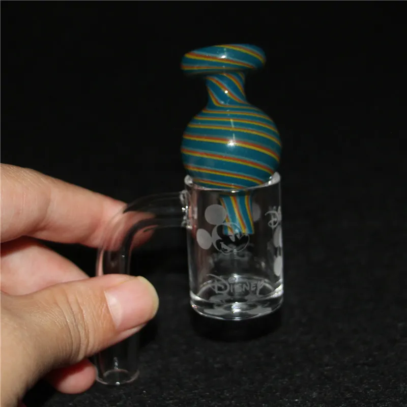 Smoking New 25mm Quartz Banger Nail with Carb Cap Female Male quartz nails 10mm 14mm 18mm for Dab Rig Bong water pipes