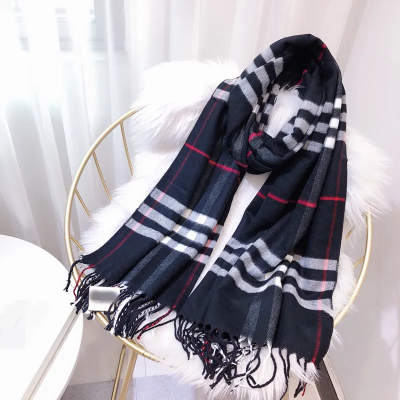 available latest sell Winter cashmere scarf woman classic brand wool scarf fashion plaid scarf