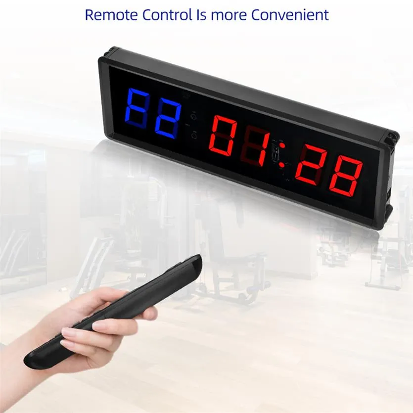 1.5 "Gym Timer LED-interval Trainingstijd en rusttijd Alternate Countdown telt als stopwatch A06