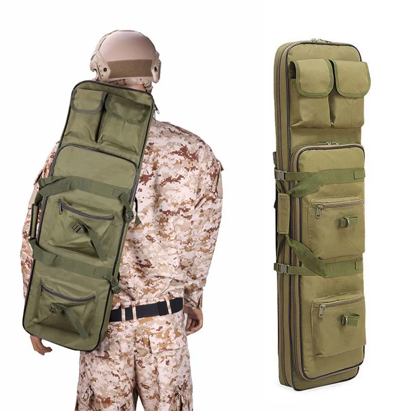 전술 총 가방 스나이퍼 듀얼 라이플 사각형 캐리 가방에 대 한 군사 사냥 배낭 야외 촬영 Q0705