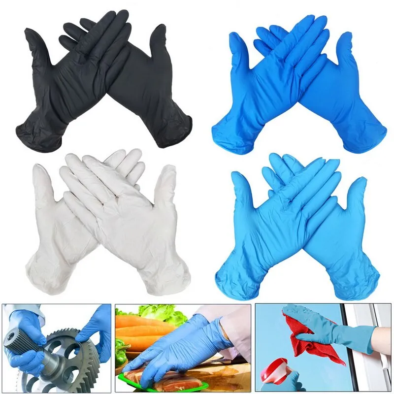 Gants jetables Latex Vaisselle/Cuisine/Médical/Travail/Caoutchouc/Gants De Jardin Universels Pour Gauche et Droite 1lot = 100pcs