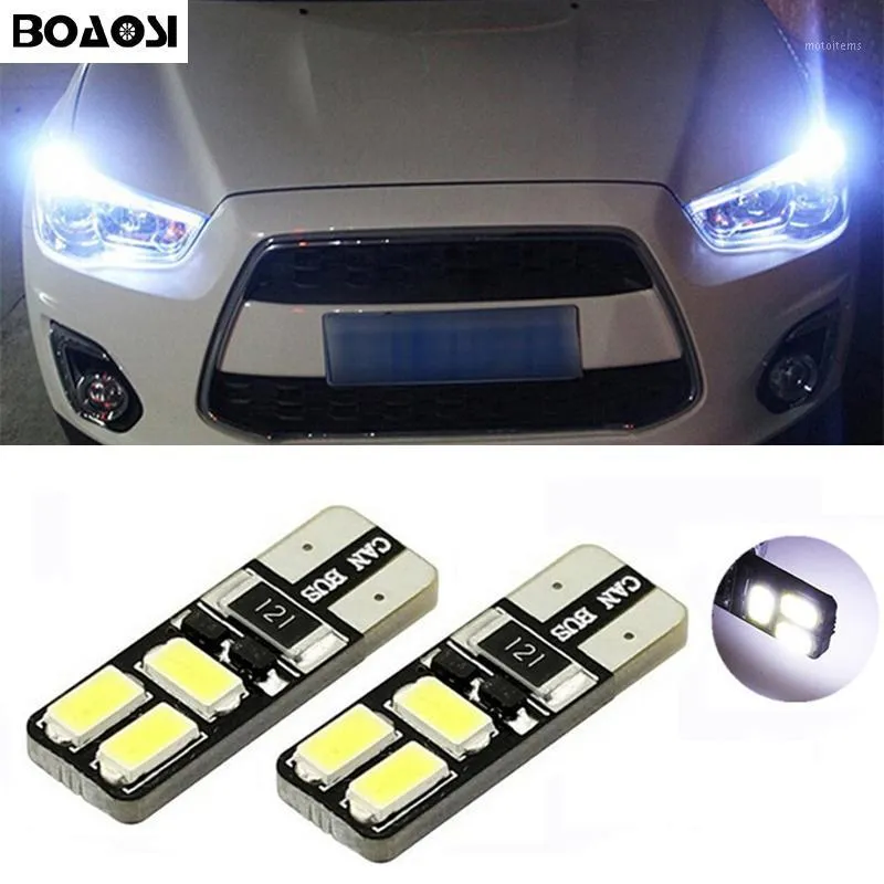 Car Headlights BOAOSI 2x W5W LED Auto Lamp Light Bulbs With Projector Lens For Mitsubishi Asx Lancer 10 Outlander 2013 Pajero L200 Expo1