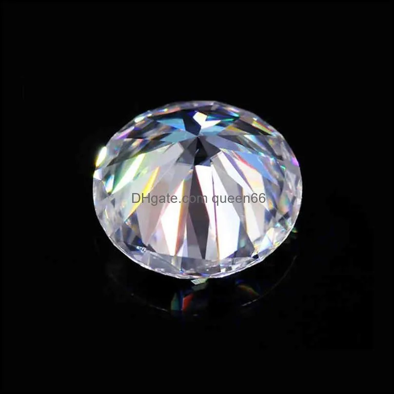 0.2ct To 5ct Real Loose Gemstones Moissanite Stones G Color Round Shape Diamond Briliant Cut Lab Grown Gem For Jewelry Ring Bulk