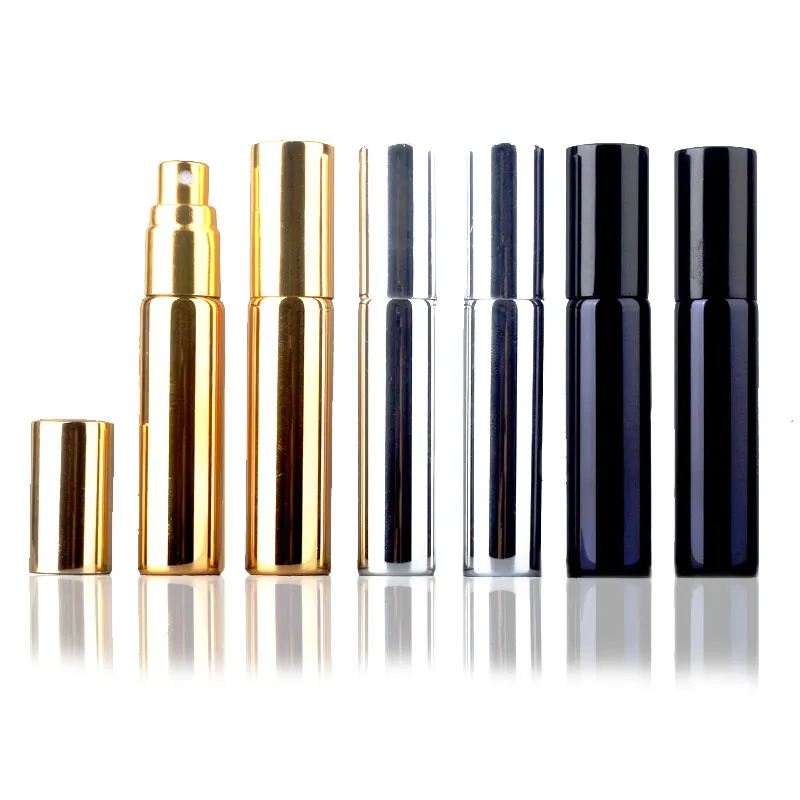 10 ml uv plating verstuiver mini-navulbare draagbare parfumfles spray flessen monster lege containers goud zilver zwarte kleur