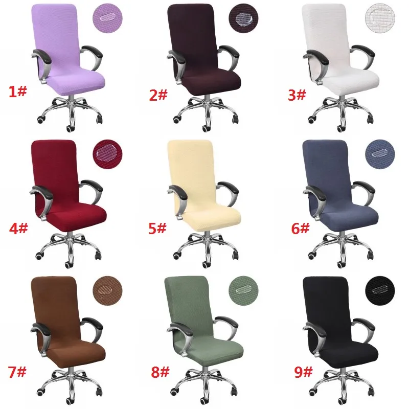 Housse de chaise de bureau S/M/L, taille universelle, élastique, étanche, rotative, moderne, extensible