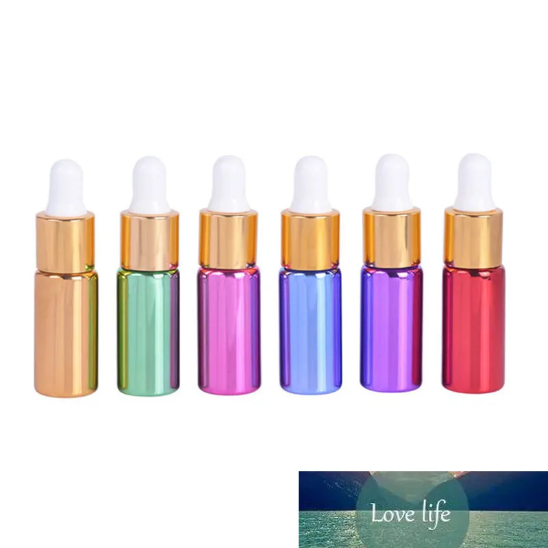 10 Pz/lotto 5ML Mini UV Bottiglia di Profumo Riutilizzabile Portatile Tettarelle da biberon Spiedi Bottiglia di Olio Contenitori Cosmetici Vuoti per i Viaggi Colorati