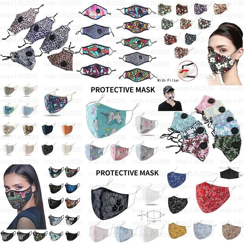 Maschera facciale moda Valvola respiratoria Maschera antipolvere pieghevole senza valvola protettiva antipolvere PM2.5 maschere facciali firmate Spedizione gratuita
