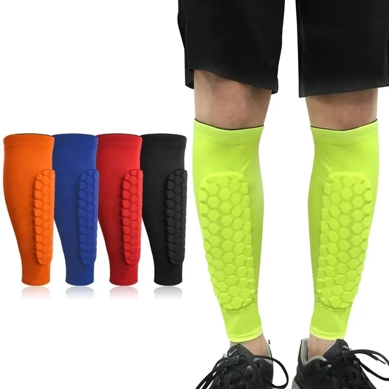 Sports Leg Supports Calf Pad Football Cycling Compression Sleeves Honeycomb Sponge Safety Calfpad Support Shin Sport Protection Men Women 1pcs