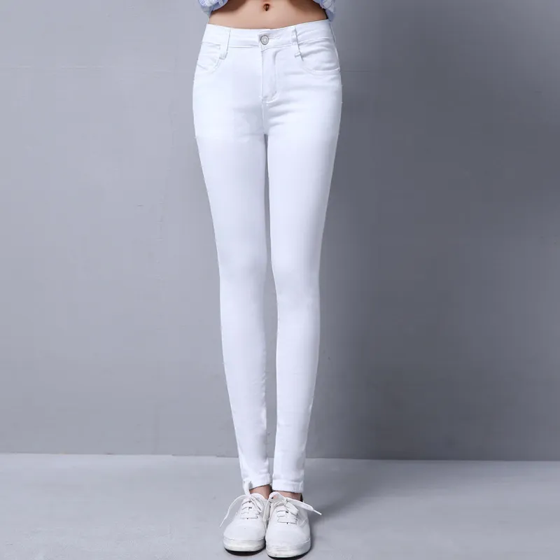 Lguc.H Classic Skinny Jeans Woman Stretch Tight Korean Jeans
