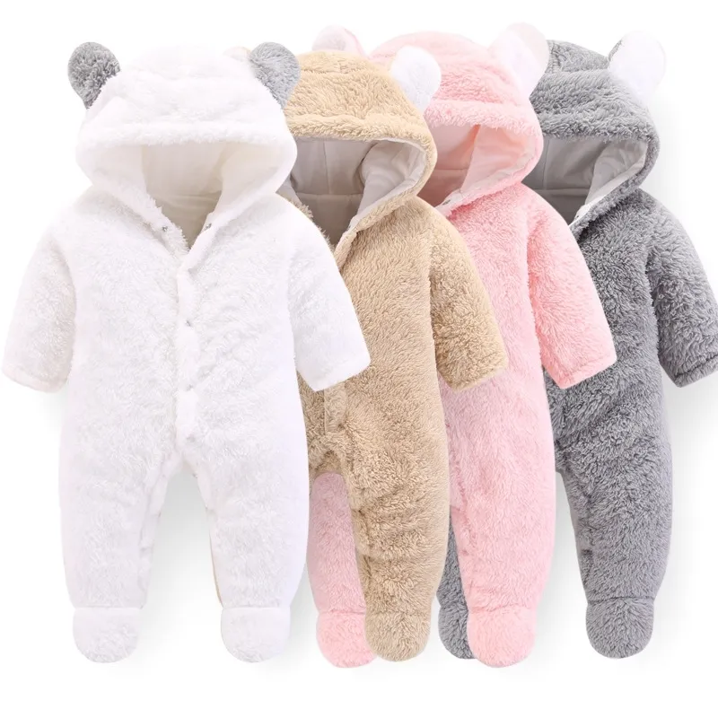 2021 Automne Hiver Nouveau-né Romper Vêtements Bébé Filles Salopette Pour Enfants Costume Bébé Garçons Barboteuses Bébé Vêtements 3-12 Mois 210317