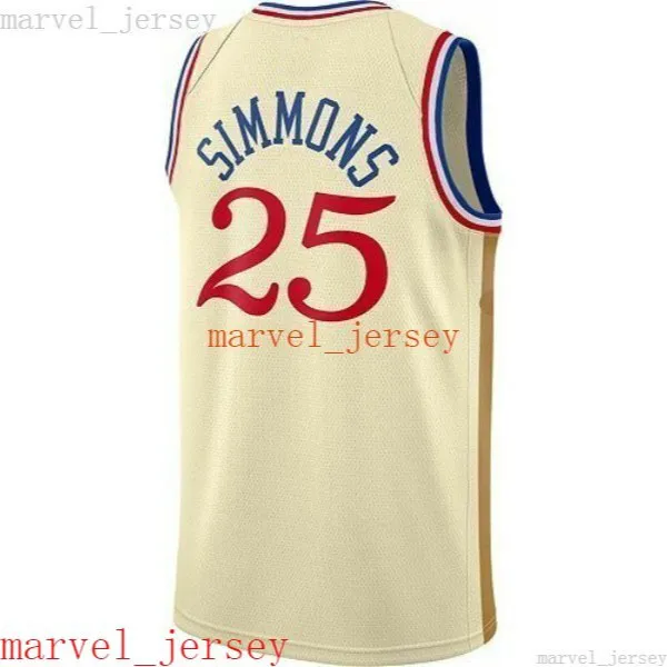 100% cousu Ben Simmons Jersey XS-6XL Hommes Retours Maillots de basket-ball Pas cher Hommes Femmes Jeunes