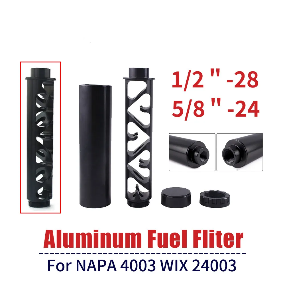 Ловушка растворителя 6/10 дюймов алюминий 1/2 - 28 1/2-20 или 5/8 - 24 фильтра для NAPA 4003 WIX 24003 автомобильный топливный фильтр автомобильный фильтр для автомобильного растворителя ловушка RS-OFI023