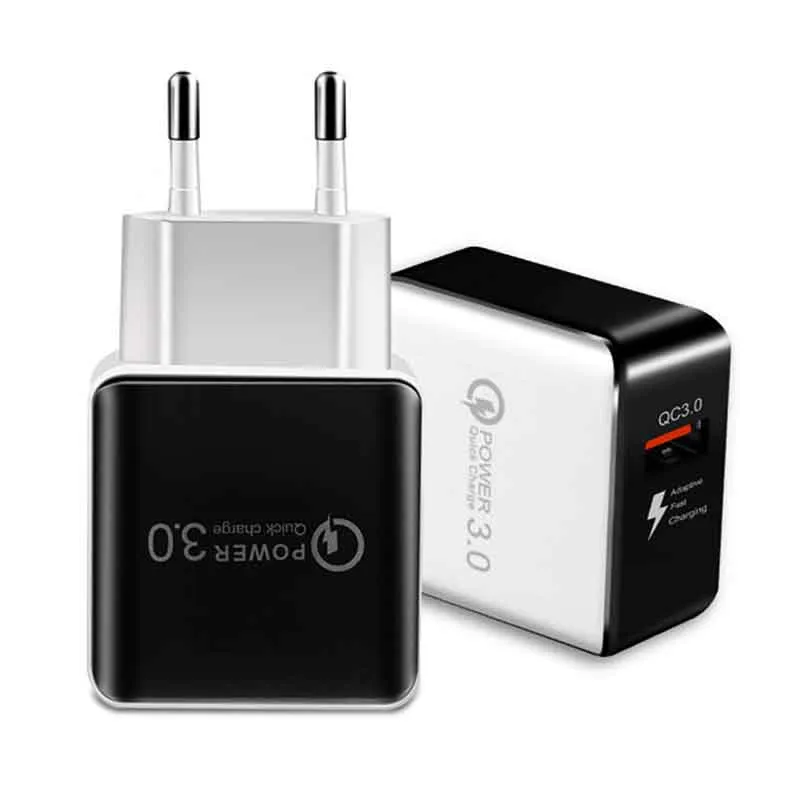 Quick Charge QC 3.0 USB Carregador Rápido carregador de parede US UE portátil viagem Carregadores Adapter Mobile Phone Ligue para Samsung Xiaomi