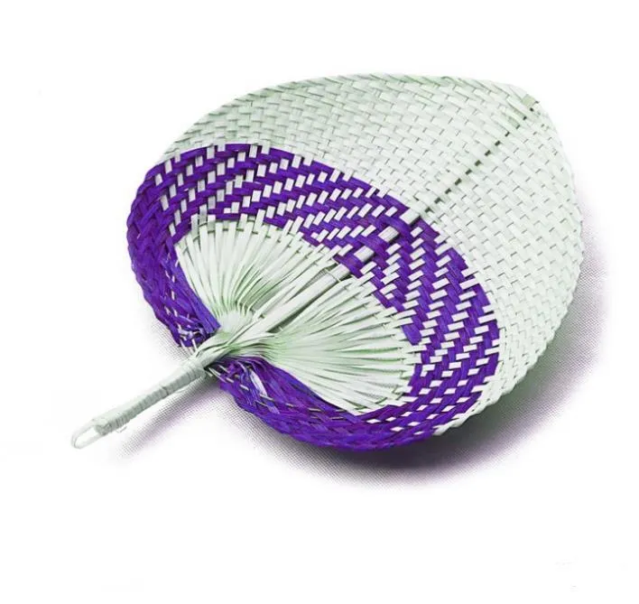 Colorful Woven Straw Bamboo Hand Fan Favor Party Baby Environmental Protection Mosquito Repellent Fans For Summer Wedding Gift SN6121