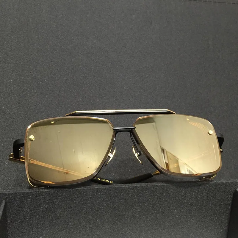 L EDITION M SIX sunglasses men metal vintage sunglasses fashion style square frameless UV 400 lens with case hot selling special model