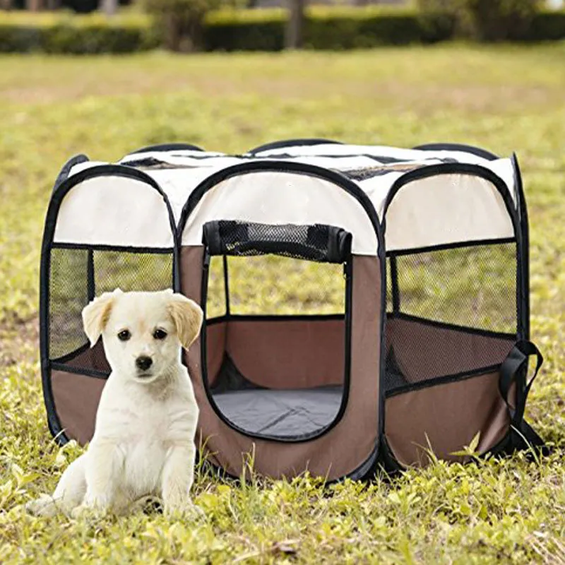 Tents For Dogs Collapsible Dog Kennel Large Portable Octagon Pet