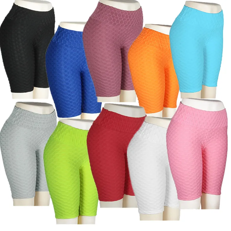 Pantaloncini caldi da donna Pantaloni da yoga Leggings sportivi bianchi Collant push up Esercizio da palestra Fitness a vita alta Pantaloni sportivi da corsa 201016