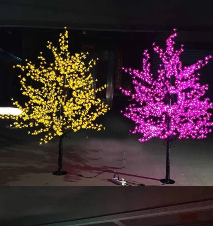 Lumière d'arbre de fleur de cerisier de Noël LED 1.5M 1.8M lumières d'arbre guirlandes lumineuses paysage éclairage extérieur pour les vacances