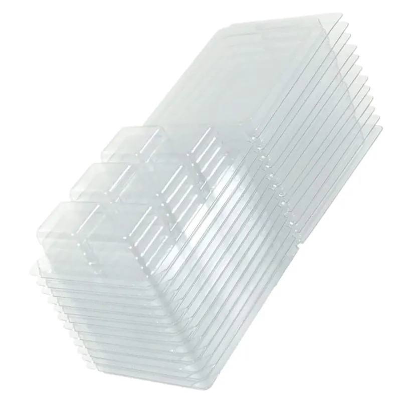 Wax Melt Containers 6 Cavity Clear Empty Wax Melt Molds For