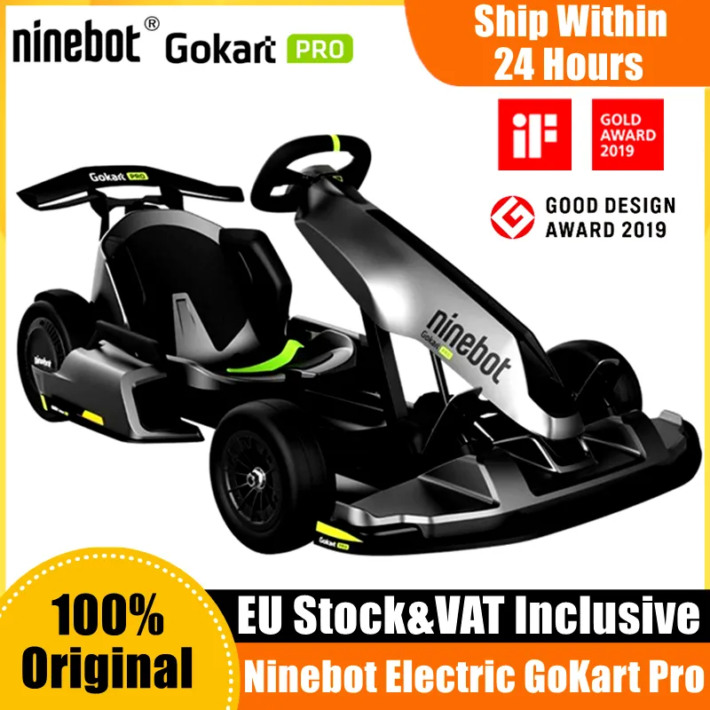EU Stock Original Ninebot by Segway Gokart Pro Scooter Self Balance Electric Hoverboard Lamborghini Car Racing Refit Go Kart Kit Inclusive of VAT