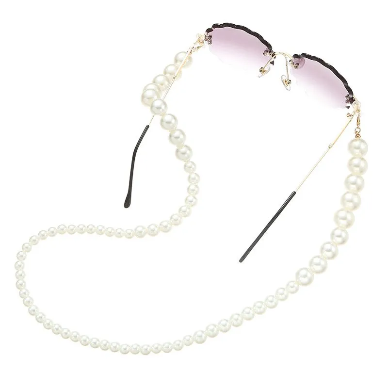 Nouvelle arrivée chaîne de lunettes de luxe multi types belles perles artificielles avec fermoir mousqueton pour lunettes tout usage bouche masque chaînes