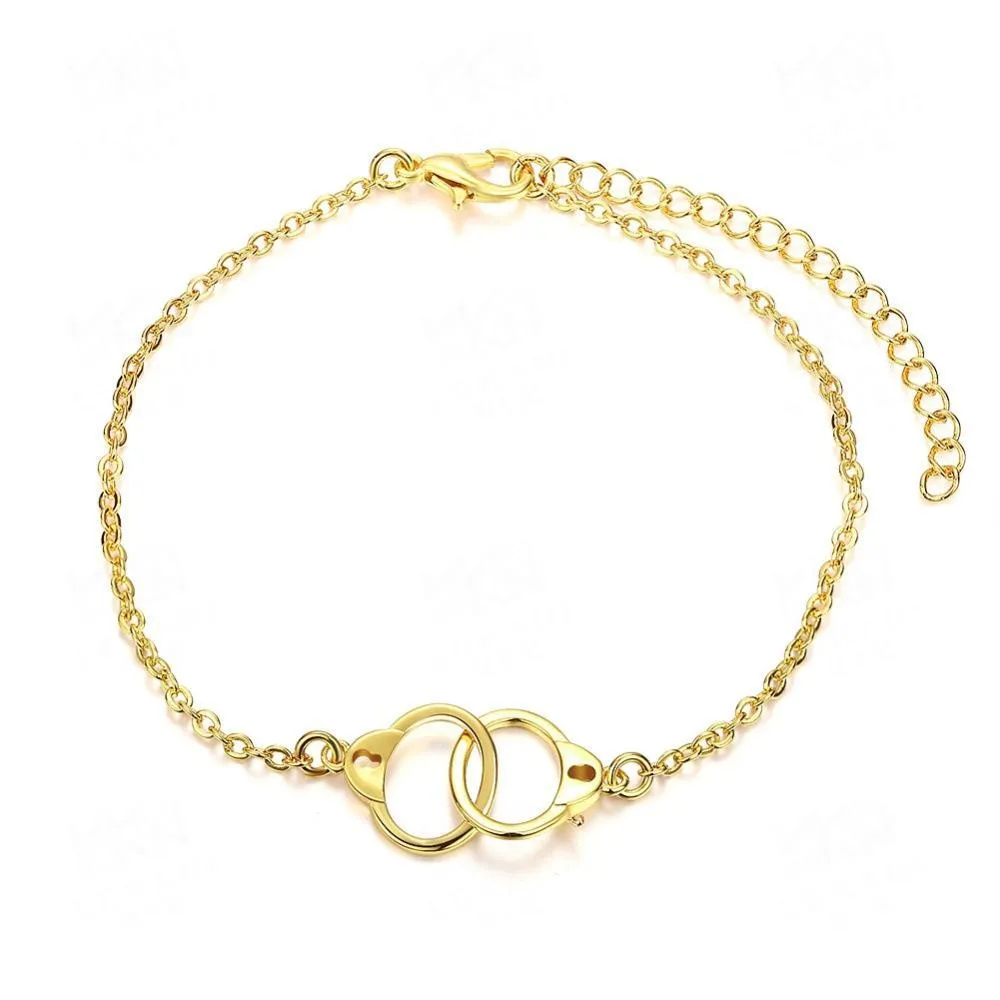 Charme pulseiras 18k banhado a ouro presente presente criativo romântico estilo europeu algemas pulseira