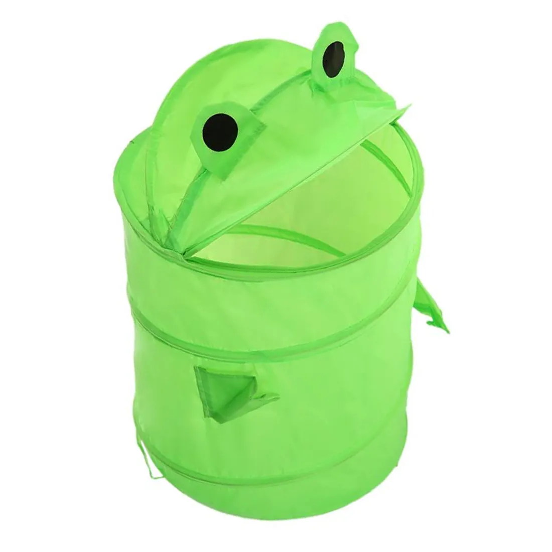 Mignon dessin animé animal grenouille chien jouet conteneur jouet boîte de rangement seau pliant panier à linge cylindre pour jouets LJ201204