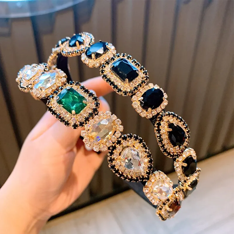Baroque Style Women Headbands Rhinestone Hairbands... From  display picture 3