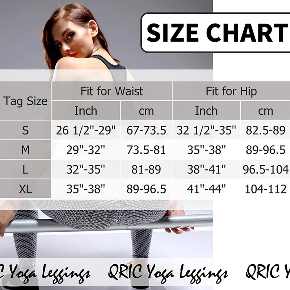 QRIC Women High Waist Tummy Control Seamless Staple Leggings