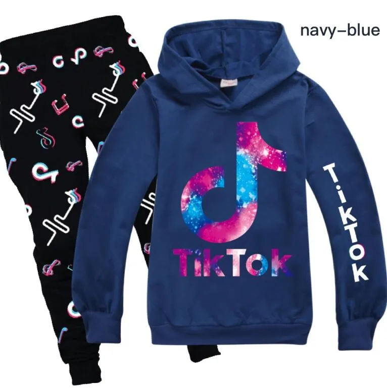Tik Tok Two Pieces Clothes Sets For Boys Girls Spring Fall Kids
