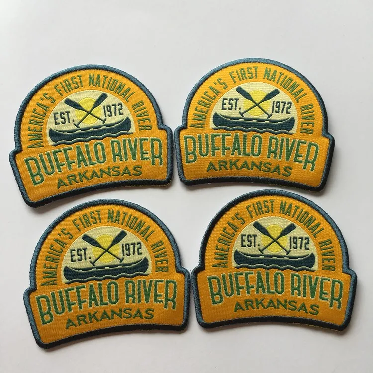 High Quality Custom Woven Garment Badge Iron on Clothes Patches