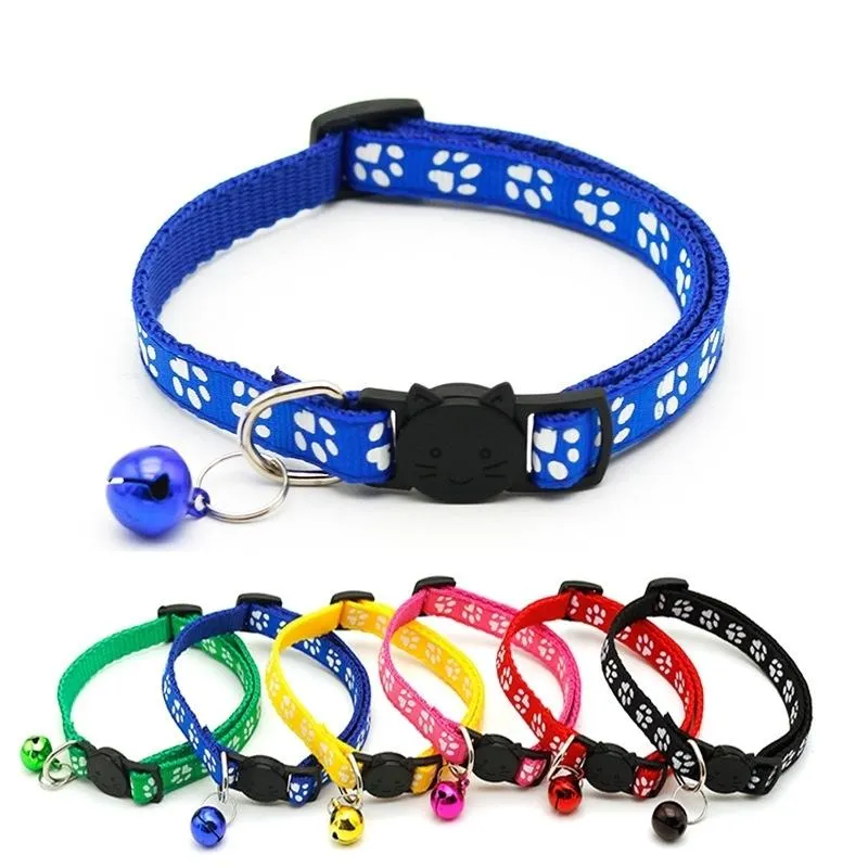 2021 Easy Wear With Bell Adjustable Buckle Puppy Pet Supplies Accessories Small Dog Cat Safety Collar