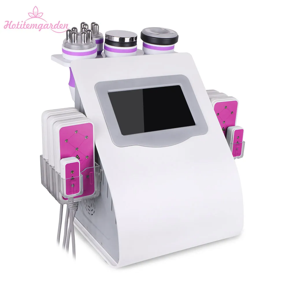 6 In 1 Unoisetion Cavitation RF Vacuum Skin Tighten Ultrasound Cavitation 5mw Laser Slimming Machine for Sale