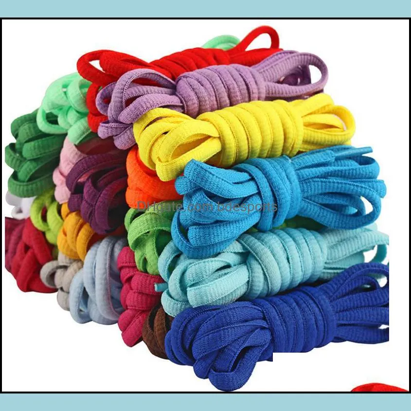 Shoe Parts & Accessories Shoes High Quality Shoelaces Solid Color Cotton Fabric Lace For Men Women Sports Casual Fashion Colourf Drop Delive