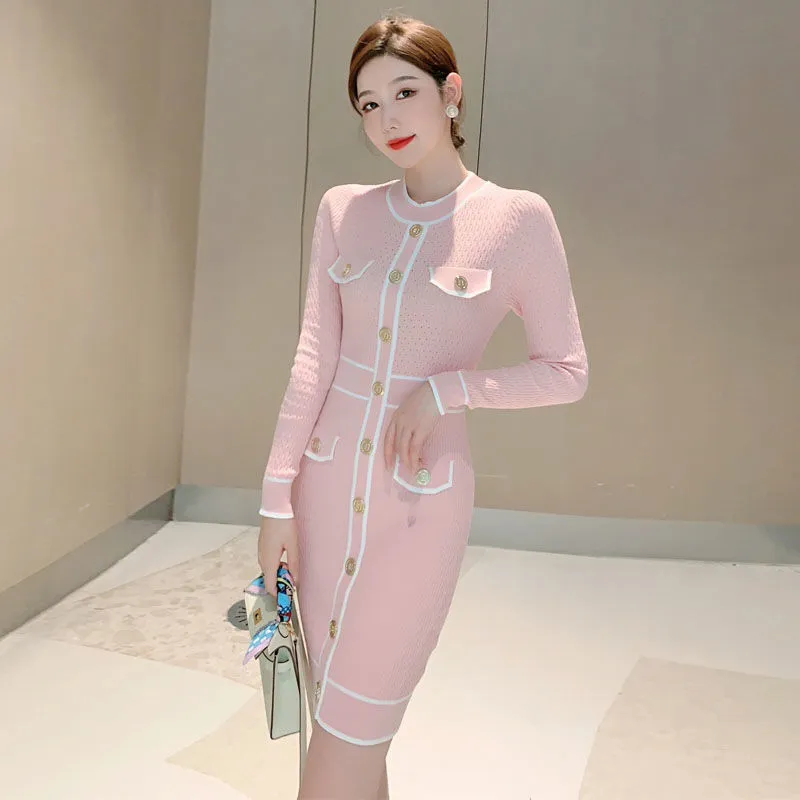日本全国送料無料商品 特集 Dress Sweater Knitted DHgate.com:Colorblock - Long O-Neck Clothing