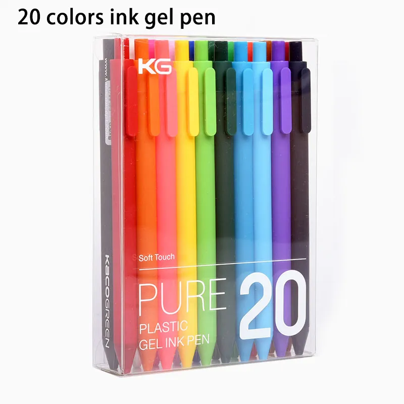 Wholesale KACO PURE Series Colorful Colorit Gel Pens Set Of 10/20 With  0.5mm Refill For Students, Drawing, And Writing Kawaii Neutural Gel  Material Y200709 From Shanye10, $8.77