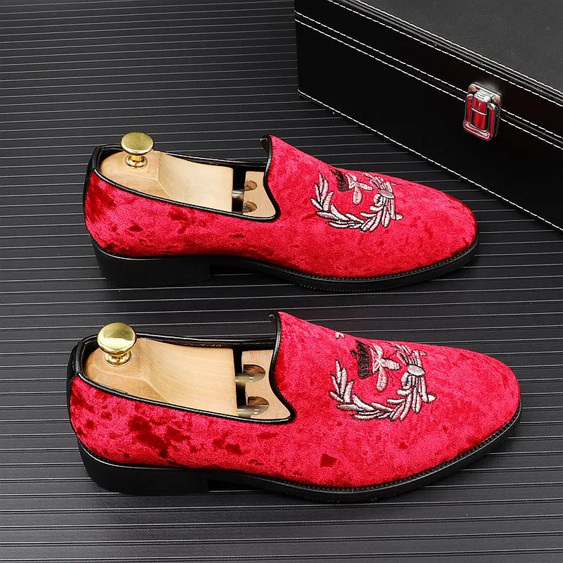 Two color Genuine Leather stitching with Bowtie men handmade luxurious flats Men`s banquet classic loafers